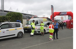 photo de bénévoles de GRAS32/SER et de leurs amis lors du 78ᵉ Grand Prix Automobile d’Albi - gestion des parkings et accueil des participants