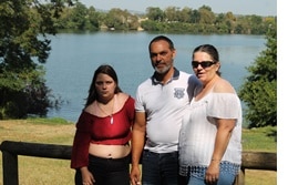 Christophe THUILLIER, Président de l’USARE 38, sa compagne Nathalie et sa fille Manon