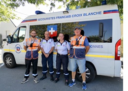 signaleurs de Ouest Radio Assistance et secouristes de la Croix Blanche