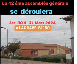 Affiche 42ème Assemblée Générale de la FFCBL/SER