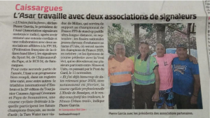 Article de presse: L'ASAR travaille avec deux associations de signaleurs