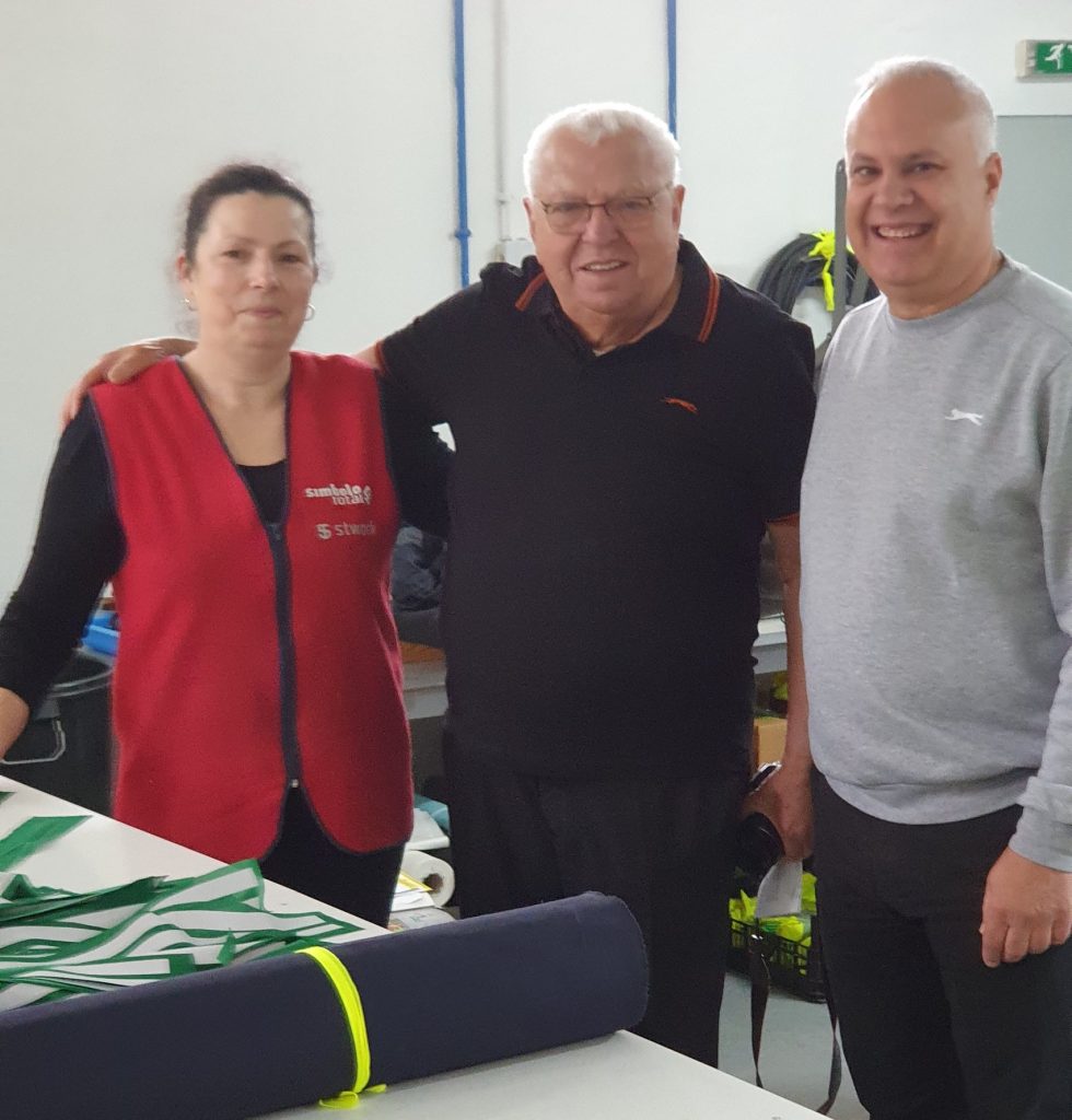 Le président de la FFCBL/SER avec Joël et un autre participant au SARATECH 2022 à Castres (81).