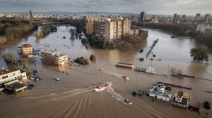 Phot d'une ville du sud-est de l’Espagne submergé par des pluies torrentielles le 29 octobre 2024